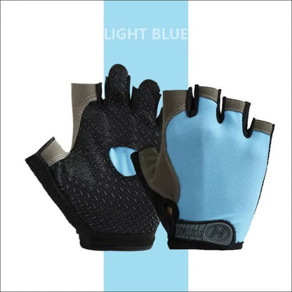 Gym Gloves Fingerless Gloves Anti-Slip Shock-Absorbing Breathable Gloves Sports Gloves for Training Lifting Weight Cycling