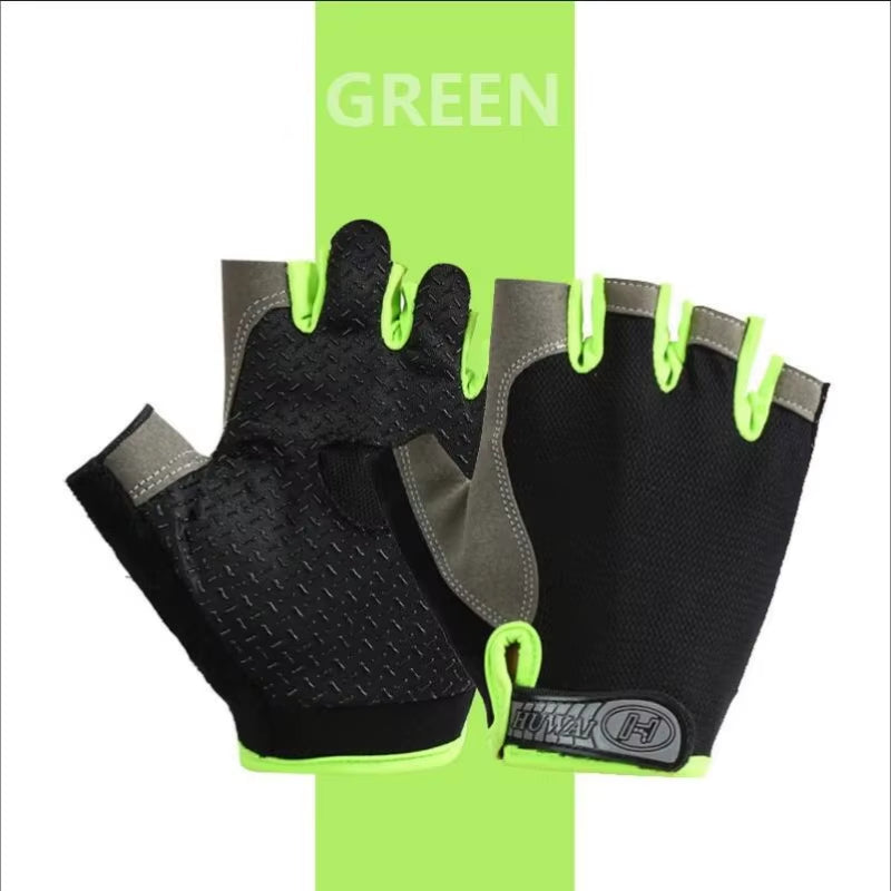 Gym Gloves Fingerless Gloves Anti-Slip Shock-Absorbing Breathable Gloves Sports Gloves for Training Lifting Weight Cycling