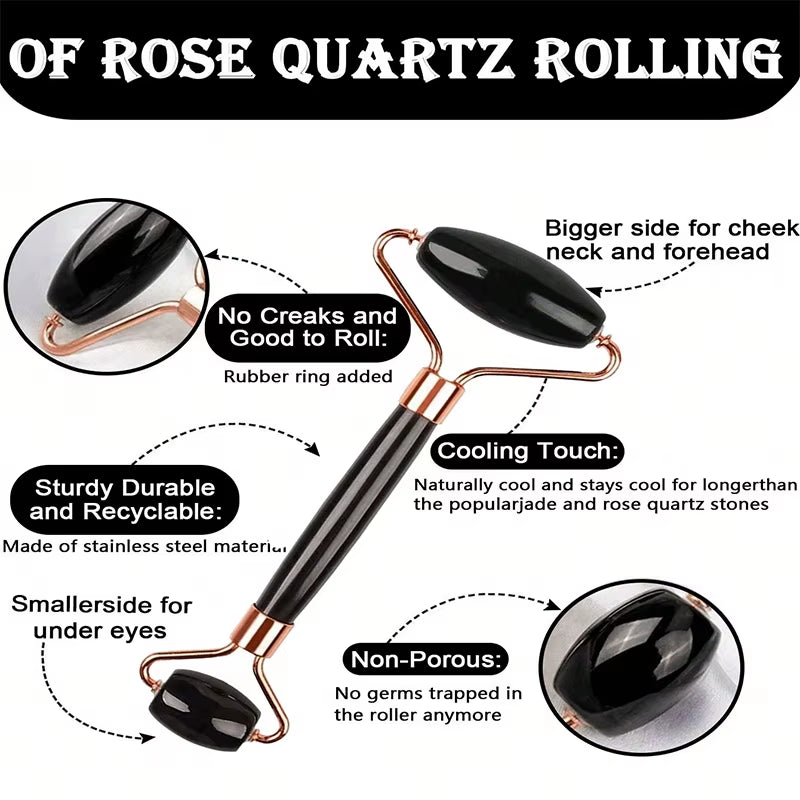 1/2/3Pcs Ice Face Roller Facial Skincare Ice Roller Set,Facial Roller Guasha Facetool Set,Face Massage Roller Lifting Contouring