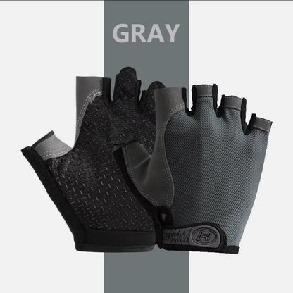 Gym Gloves Fingerless Gloves Anti-Slip Shock-Absorbing Breathable Gloves Sports Gloves for Training Lifting Weight Cycling