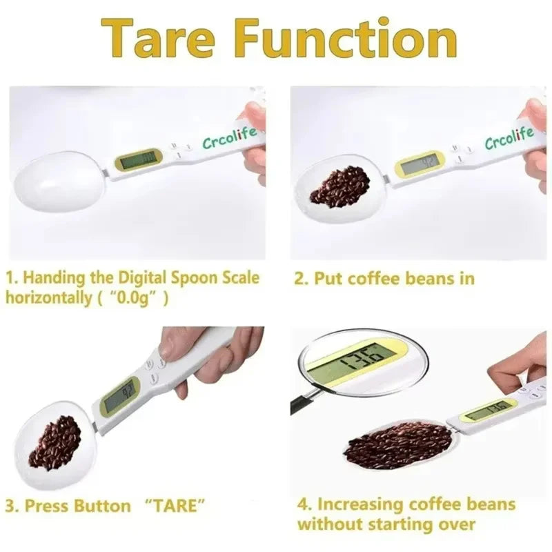 Electronic Kitchen Scale 500G 0.1G Spoon Scale Display Digital Weight Measuring Spoon Digital Mini Kitchen Tool Household